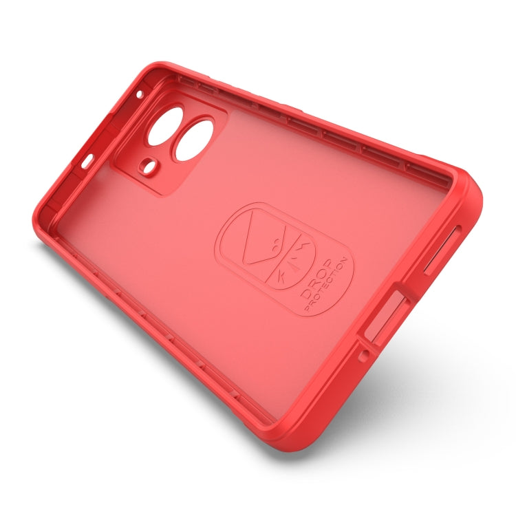 For Realme 10 Pro+ 5G Magic Shield TPU + Flannel Phone Case(Red)