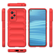 For Realme GT2 Magic Shield TPU + Flannel Phone Case(Black)