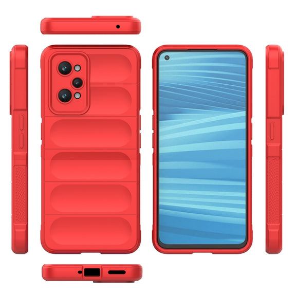 For Realme GT2 Magic Shield TPU + Flannel Phone Case(Black)
