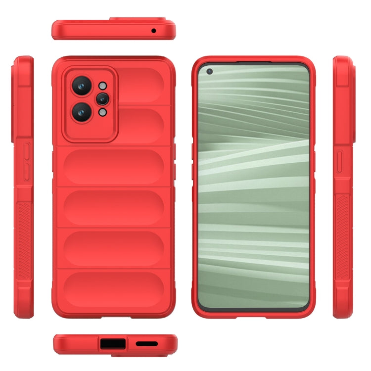 For Realme GT2 Pro Magic Shield TPU + Flannel Phone Case(Dark Green)