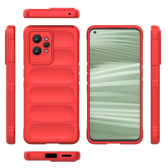 For Realme GT2 Pro Magic Shield TPU + Flannel Phone Case(Light Blue)