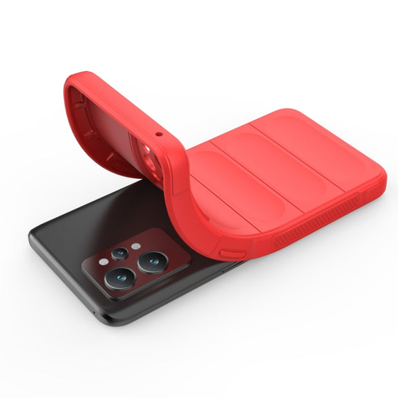 For Realme GT2 Pro Magic Shield TPU + Flannel Phone Case(Dark Blue)
