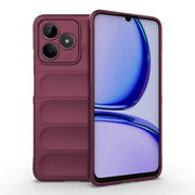 For Realme C53 4G Magic Shield TPU + Flannel Phone Case(Wine Red)