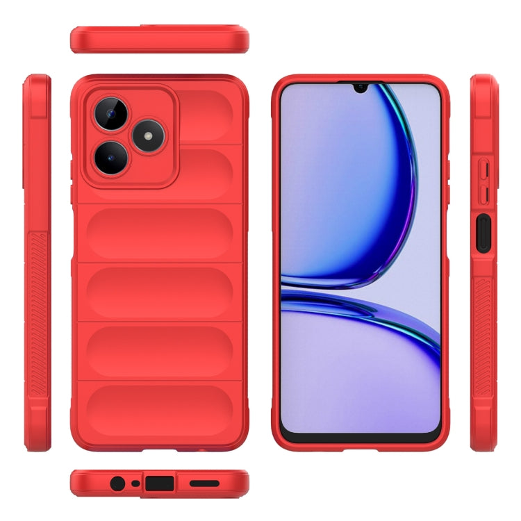 For Realme C53 4G Magic Shield TPU + Flannel Phone Case(White)