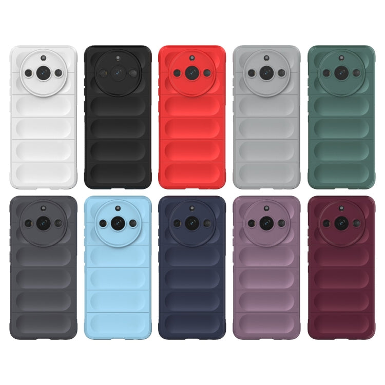 For Realme 11 5G Magic Shield TPU + Flannel Phone Case(Dark Blue)