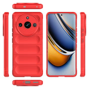 For Realme 11 Pro 5G/11 Pro+ 5G Magic Shield TPU + Flannel Phone Case(Grey)