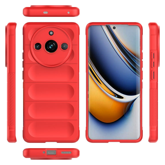 For Realme 11 Pro 5G/11 Pro+ 5G Magic Shield TPU + Flannel Phone Case(Grey)