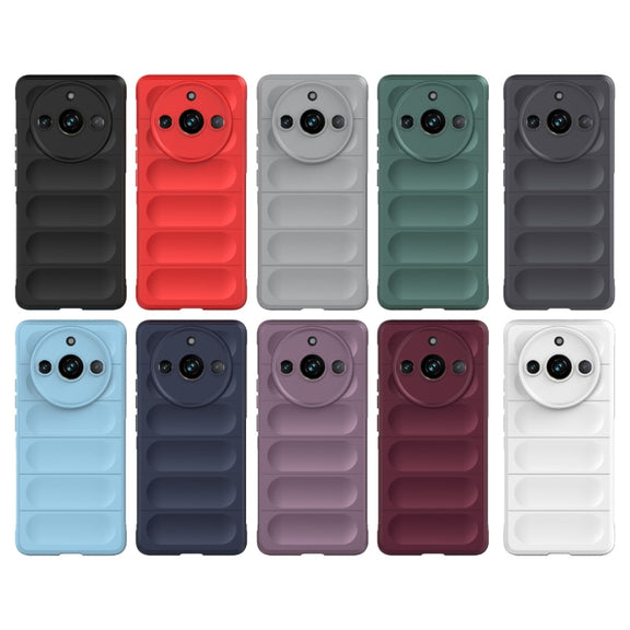 For Realme 11 Pro 5G/11 Pro+ 5G Magic Shield TPU + Flannel Phone Case(Dark Blue)