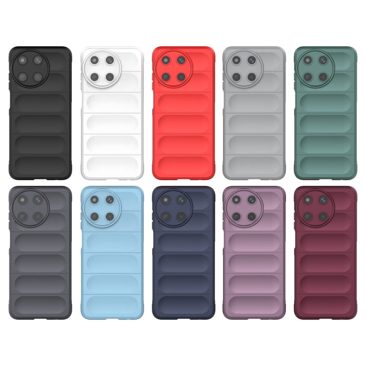 For Realme 11 4G Global Magic Shield TPU + Flannel Phone Case(Black)