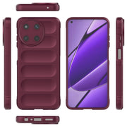 For Realme 11 4G Global Magic Shield TPU + Flannel Phone Case(Black)