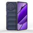 For Realme 11 4G Global Magic Shield TPU + Flannel Phone Case(Dark Blue) - Realme Cases by PMC TechLife | Online Shopping South Africa | PMC TechLife | Buy Now Pay Later Mobicred