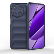 For Realme 11 4G Global Magic Shield TPU + Flannel Phone Case(Dark Blue)