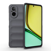 For Realme C67 4G Global Magic Shield TPU + Flannel Phone Case(Dark Grey)