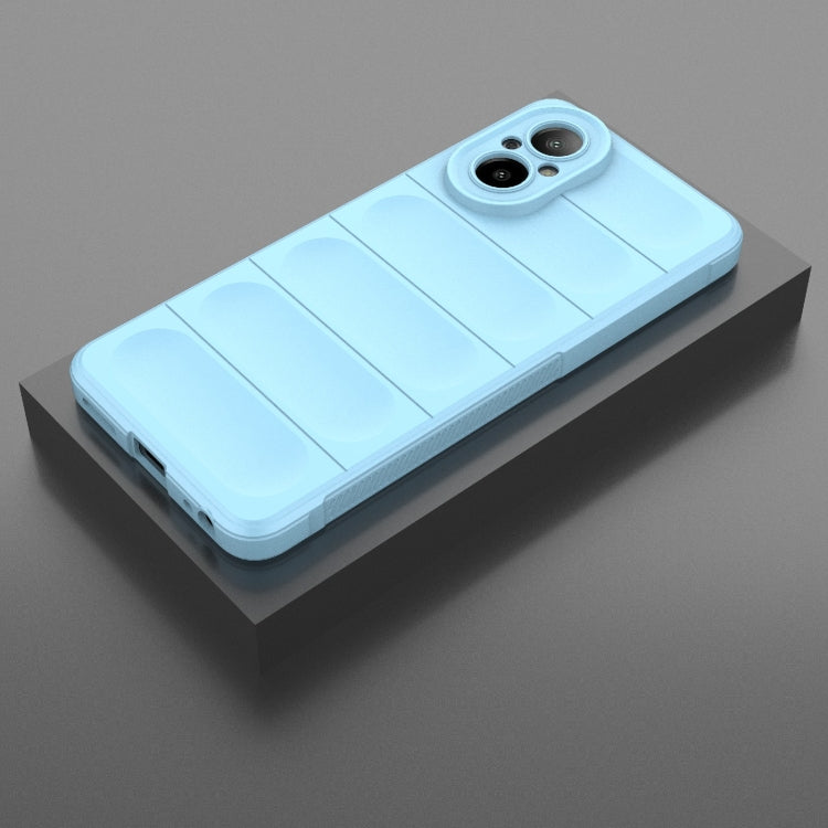 For Realme C67 4G Global Magic Shield TPU + Flannel Phone Case(Light Blue)