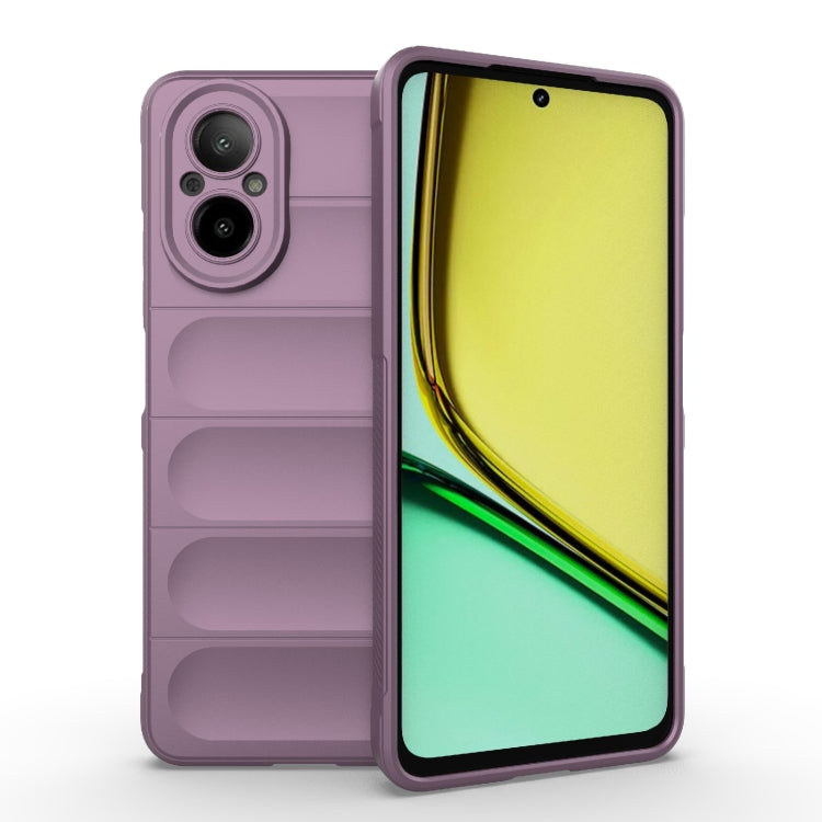 For Realme C67 4G Global Magic Shield TPU + Flannel Phone Case(Purple)