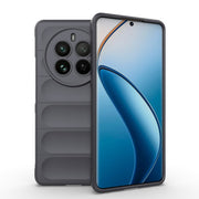 For Realme 12 Pro 5G / 12 Pro+ Magic Shield TPU + Flannel Phone Case(Dark Grey)