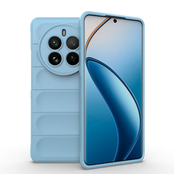 For Realme 12 Pro 5G / 12 Pro+ Magic Shield TPU + Flannel Phone Case(Light Blue)