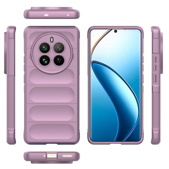 For Realme 12 Pro 5G / 12 Pro+ Magic Shield TPU + Flannel Phone Case(Purple)