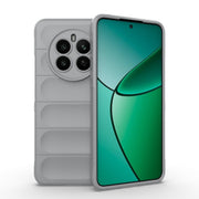 For Realme 12+ 5G Global Magic Shield TPU + Flannel Phone Case(Grey)