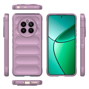 For Realme 12+ 5G Global Magic Shield TPU + Flannel Phone Case(Purple)