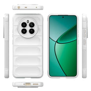 For Realme 12+ 5G Global Magic Shield TPU + Flannel Phone Case(White)