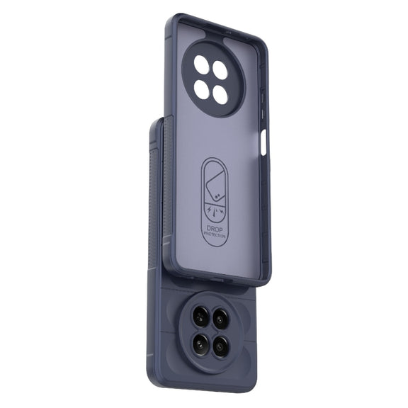 For Realme 12 5G Global Magic Shield TPU + Flannel Phone Case(Grey)