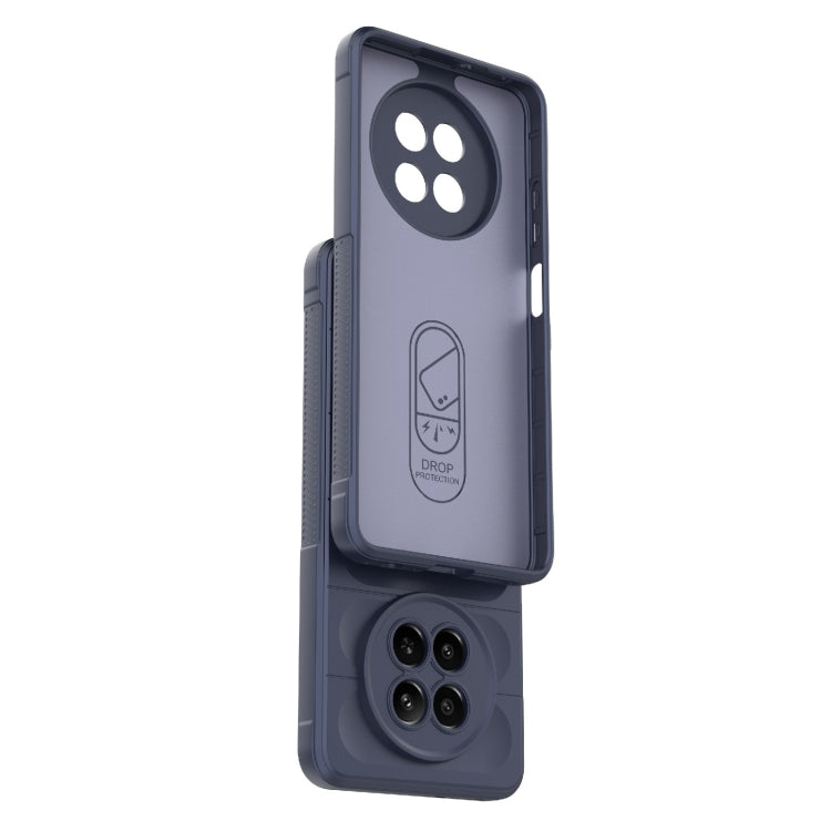 For Realme 12 5G Global Magic Shield TPU + Flannel Phone Case(Grey)