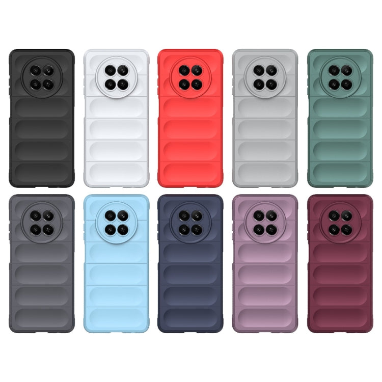For Realme 12 5G Global Magic Shield TPU + Flannel Phone Case(Grey)