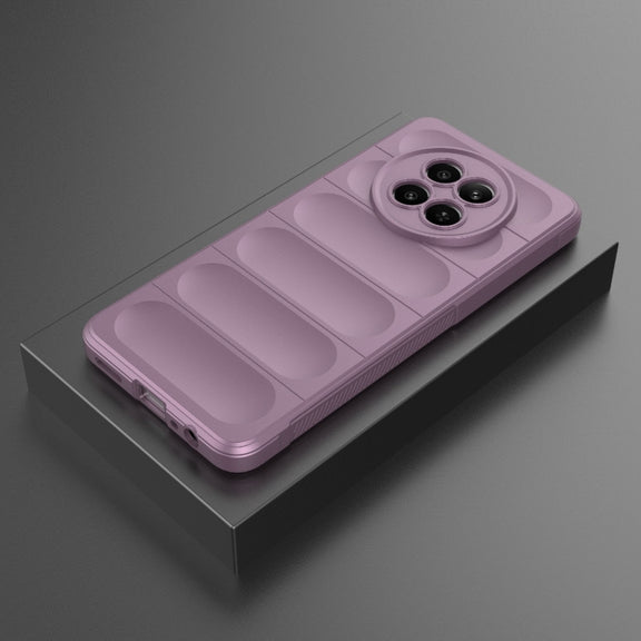 For Realme 12 5G Global Magic Shield TPU + Flannel Phone Case(Purple)