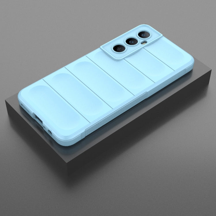 For Realme C65 4G Global Magic Shield TPU + Flannel Phone Case(Light Blue)