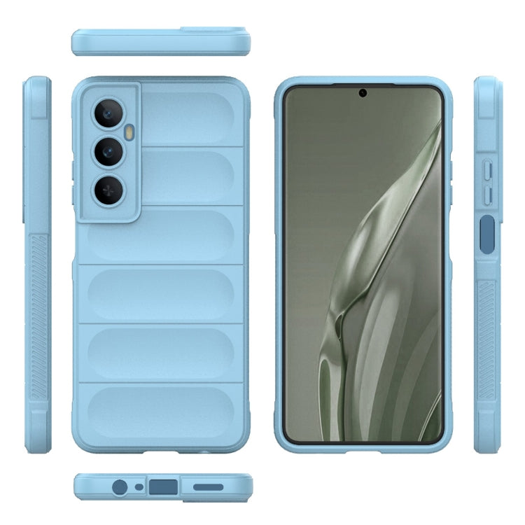 For Realme C65 4G Global Magic Shield TPU + Flannel Phone Case(Light Blue)
