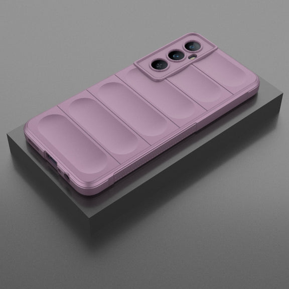 For Realme C65 4G Global Magic Shield TPU + Flannel Phone Case(Purple)
