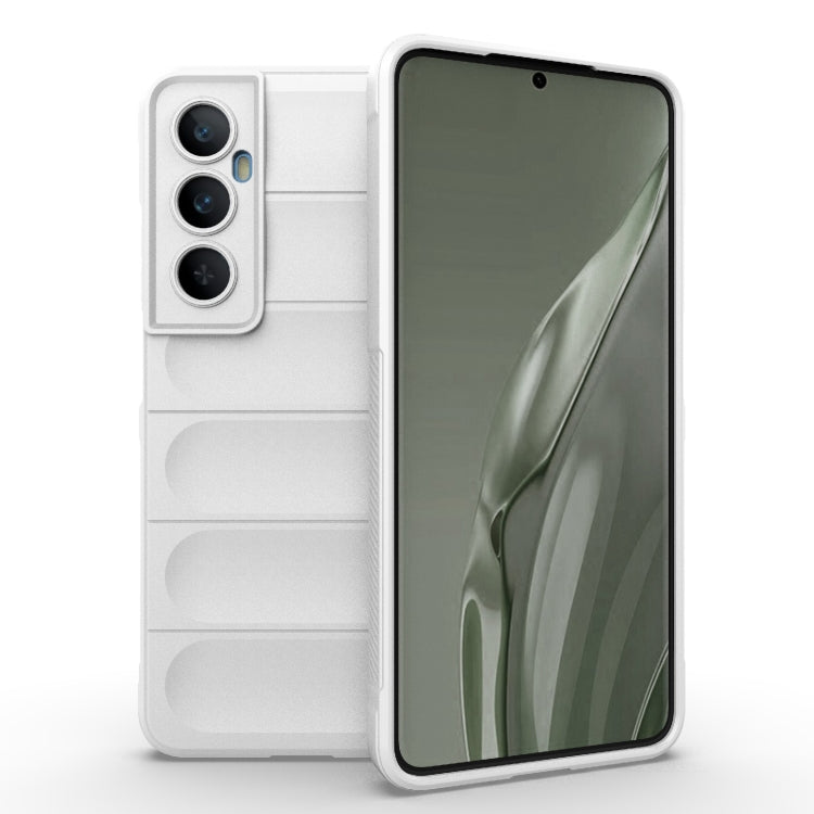 For Realme C65 4G Global Magic Shield TPU + Flannel Phone Case(White)