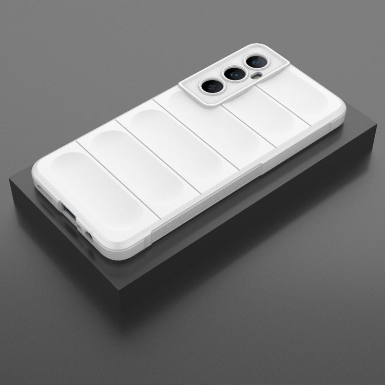 For Realme C65 4G Global Magic Shield TPU + Flannel Phone Case(White)