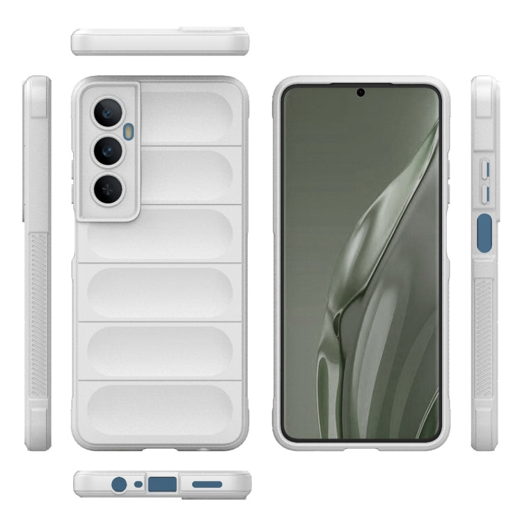 For Realme C65 4G Global Magic Shield TPU + Flannel Phone Case(White)