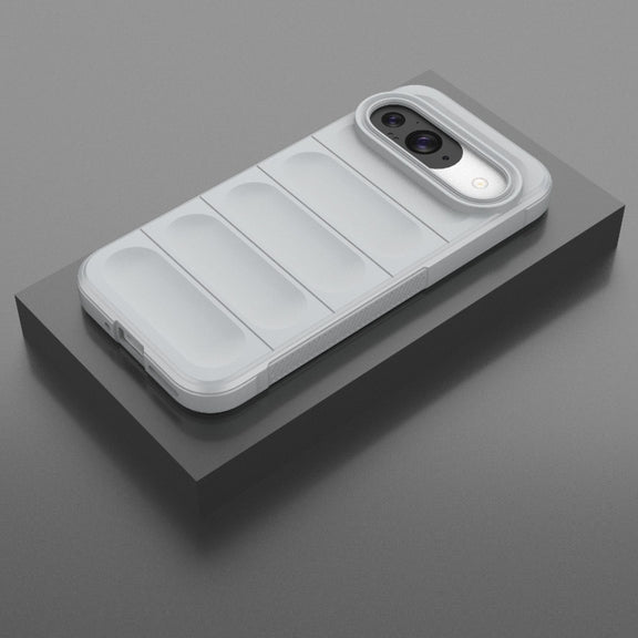For Google Pixel 9 Pro 5G Magic Shield TPU + Flannel Phone Case(Grey)