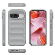 For Google Pixel 9 Pro 5G Magic Shield TPU + Flannel Phone Case(Grey)