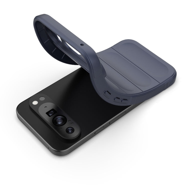 For Google Pixel 9 Pro XL 5G Magic Shield TPU + Flannel Phone Case(Black)