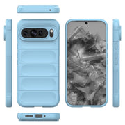 For Google Pixel 9 Pro XL 5G Magic Shield TPU + Flannel Phone Case(Light Blue)