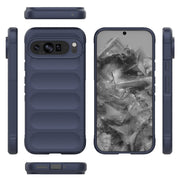 For Google Pixel 9 Pro XL 5G Magic Shield TPU + Flannel Phone Case(Dark Blue)