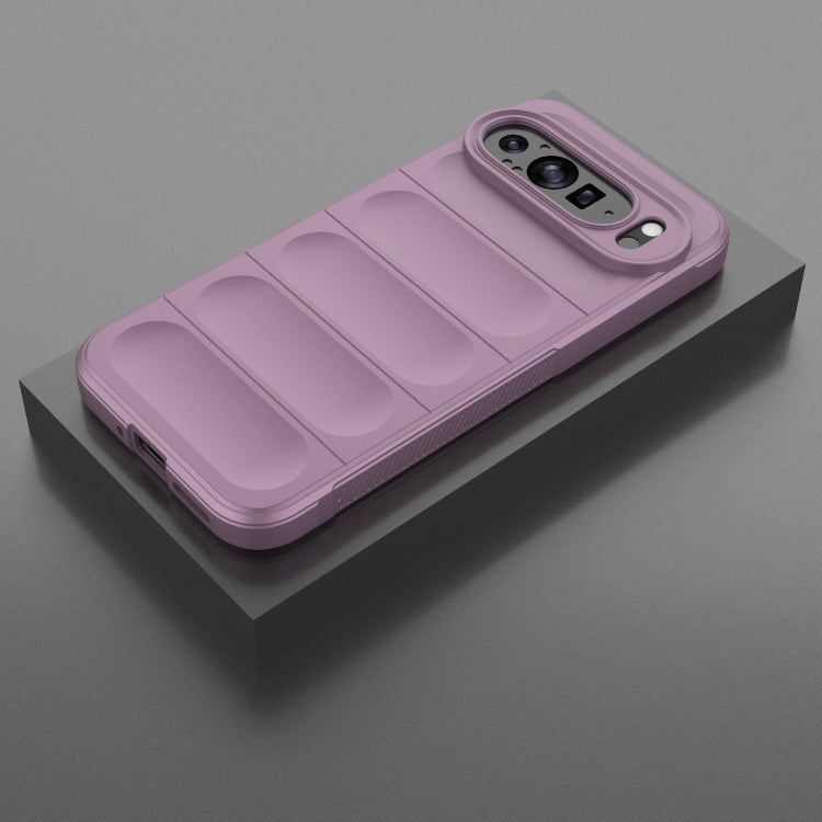 For Google Pixel 9 Pro XL 5G Magic Shield TPU + Flannel Phone Case(Purple)