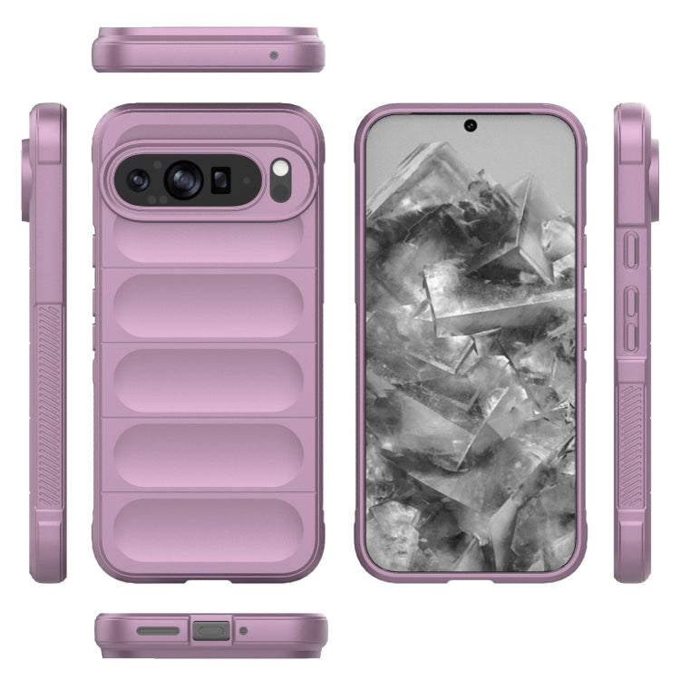 For Google Pixel 9 Pro XL 5G Magic Shield TPU + Flannel Phone Case(Purple)