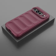 For Google Pixel 9 Pro XL 5G Magic Shield TPU + Flannel Phone Case(Wine Red)