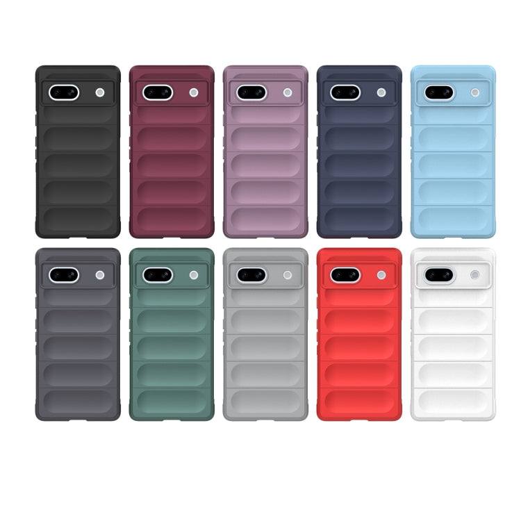 For Google Pixel 7a Magic Shield TPU + Flannel Phone Case(White)