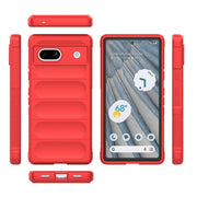 For Google Pixel 7a Magic Shield TPU + Flannel Phone Case(White)