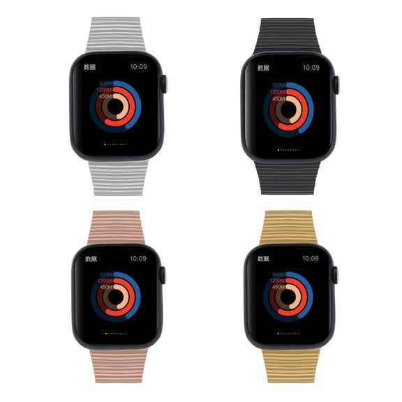 Ocean Metal Replacement Watch Band For Apple Watch SE 2023 44mm(Black)