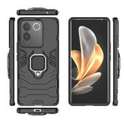 For vivo S17e Magnetic Ring Holder PC + TPU Phone Case(Black)