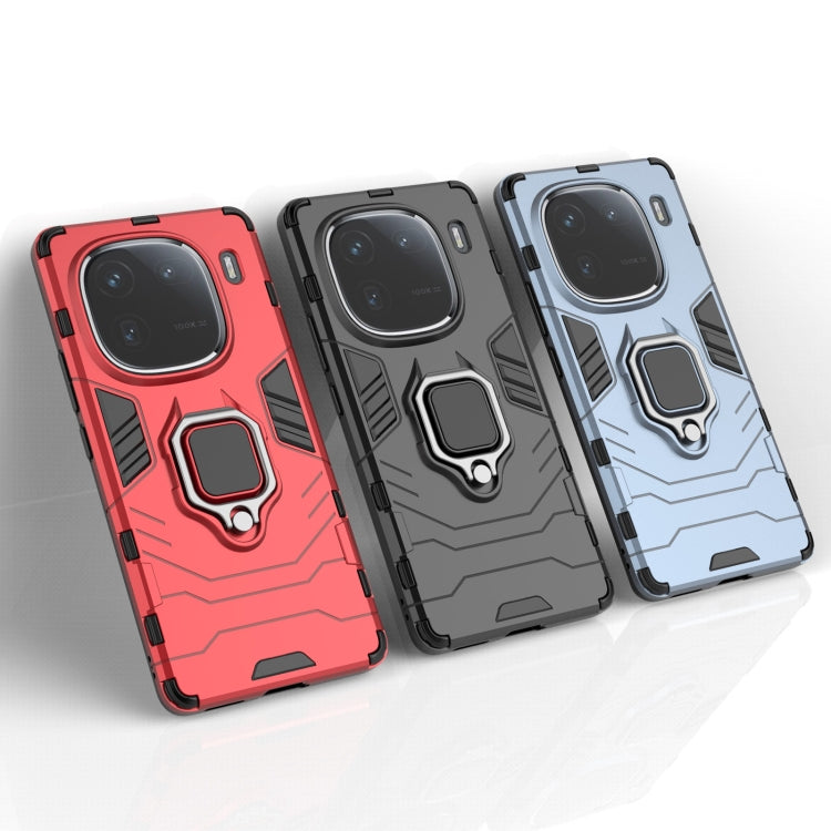 For vivo iQOO 12 Pro 5G Magnetic Ring Holder PC + TPU Phone Case(Black)