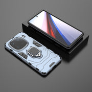 For vivo iQOO 12 5G Magnetic Ring Holder PC + TPU Phone Case(Navy Blue)