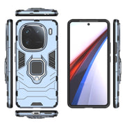 For vivo iQOO 12 5G Magnetic Ring Holder PC + TPU Phone Case(Navy Blue)